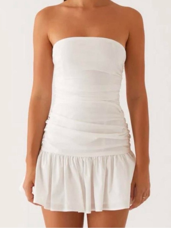 Peppermayo Dresses & Skirts - Peppermayo White Strapless Mini Dress